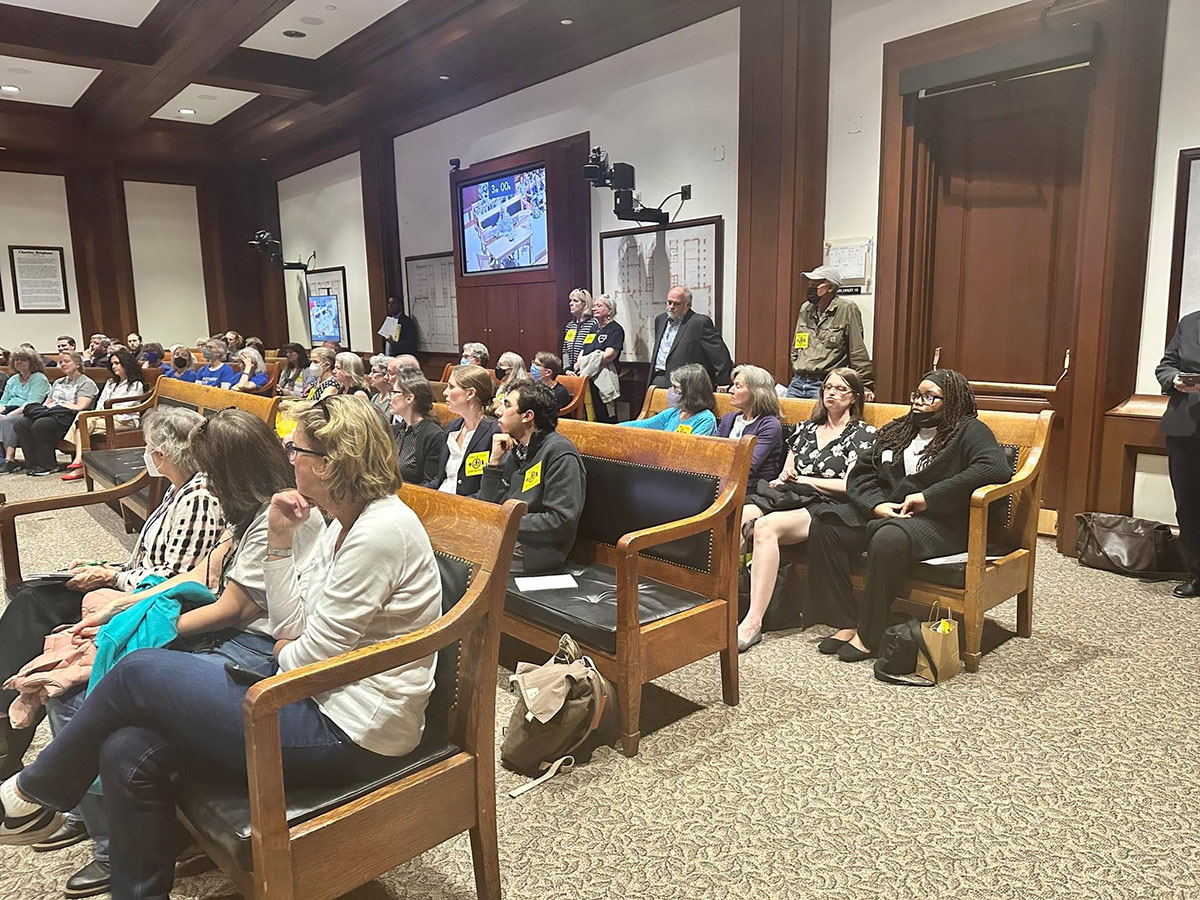 People sitting in a state house