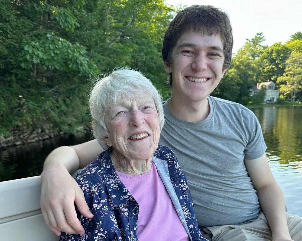 Carol Knapp with grandson Andrew Gioannetti