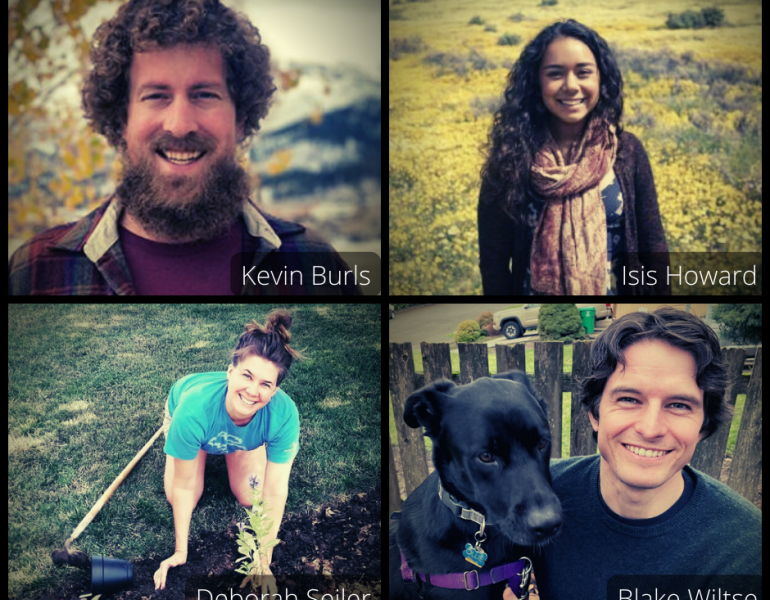 New Xerces staff Fall 2021: Kevin Burls, Isis Howard, Deborah Seiler, Blake Wiltse.