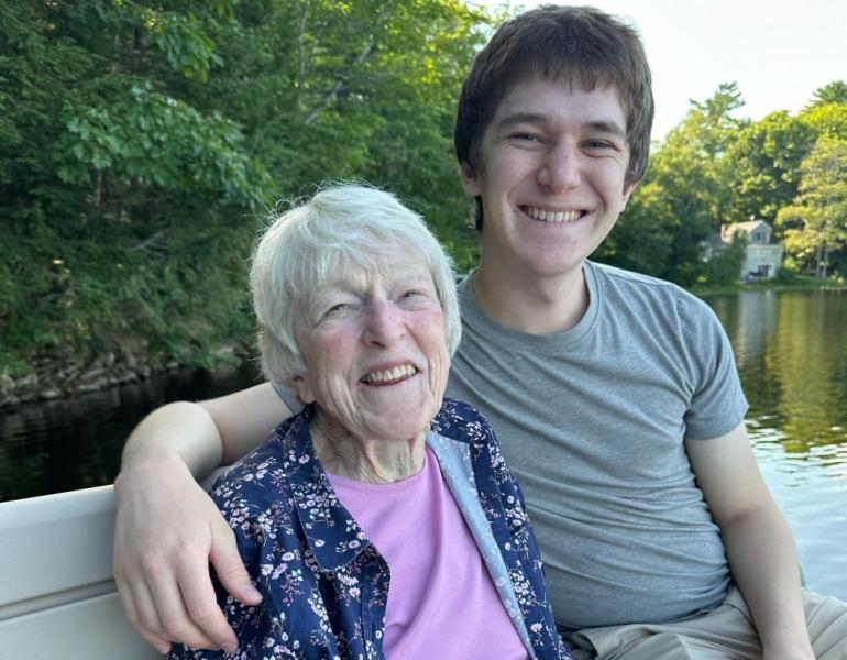 Carol Knapp with grandson Andrew Gioannetti