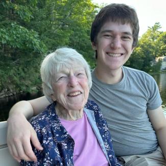 Carol Knapp with grandson Andrew Gioannetti
